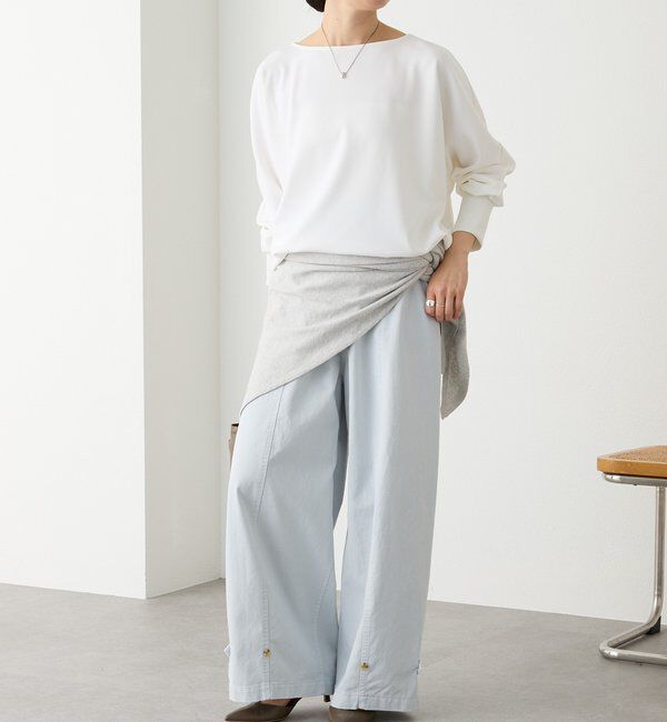 「【万能ブラウス】カットジョーゼットドルマンプルオーバー」|Tシャツ・カットソー|