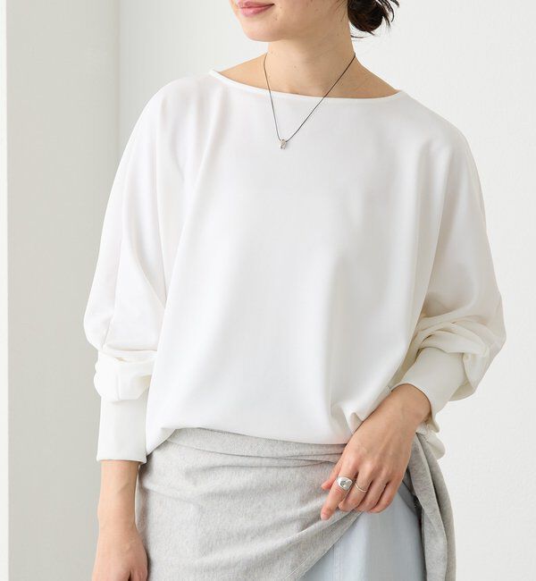  「【万能ブラウス】カットジョーゼットドルマンプルオーバー」|Tシャツ・カットソー|