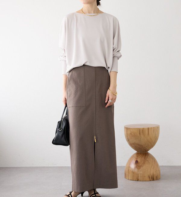  「【万能ブラウス】カットジョーゼットドルマンプルオーバー」|Tシャツ・カットソー|