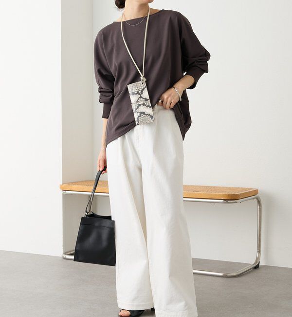  「【万能ブラウス】カットジョーゼットドルマンプルオーバー」|Tシャツ・カットソー|