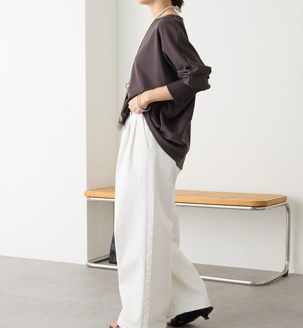  「【万能ブラウス】カットジョーゼットドルマンプルオーバー」|Tシャツ・カットソー|