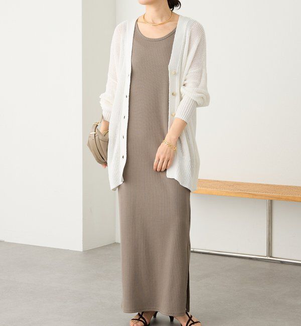  「予約【前後2WAY仕様】リネンブレンド2WAYカーデ」|カーディガン|