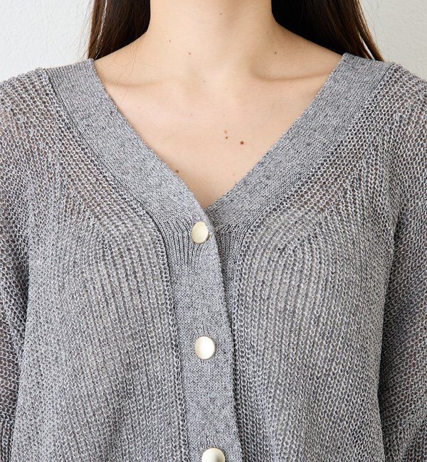  「予約【前後2WAY仕様】リネンブレンド2WAYカーデ」|カーディガン|