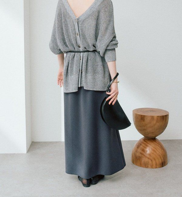  「予約【前後2WAY仕様】リネンブレンド2WAYカーデ」|カーディガン|