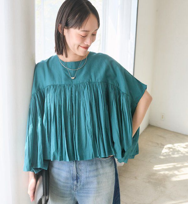  「予約【着映え】ギャザーボリュームブラウス」|シャツ・ブラウス|