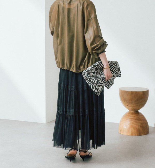  「予約【ほどよい抜け感】グロッシーシアーブルゾン」|ブルゾン・スタジャン|