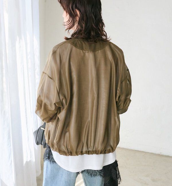  「予約【ほどよい抜け感】グロッシーシアーブルゾン」|ブルゾン・スタジャン|