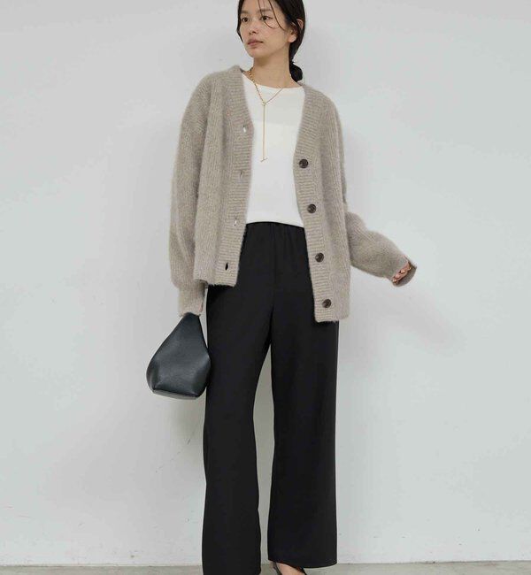  「ファーVネックカーディガン」|ニット・セーター|