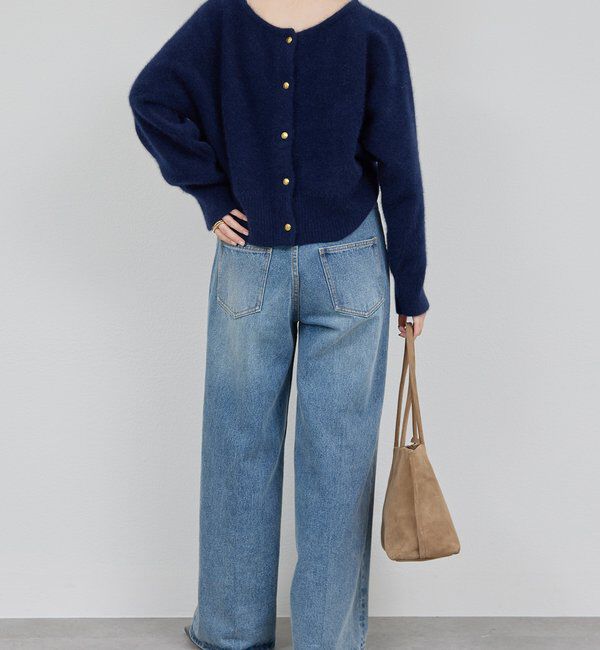  「【前後2WAY】ファーウールショートカーデ」|ニット・セーター|