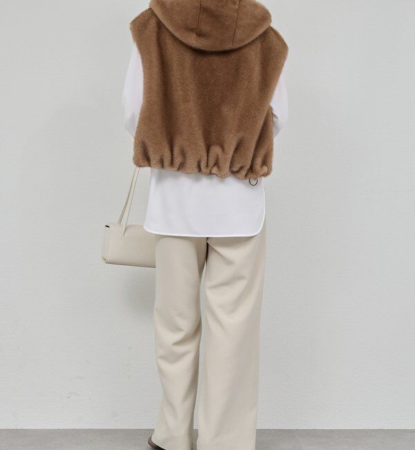  「【プラスワンで着映え！】フーディーファーベスト」|ベスト・ジレ|