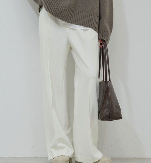  「【楽ちん&times;美脚】【セットアップ対応】ポンチスラックス」|チノ|オフホワイト