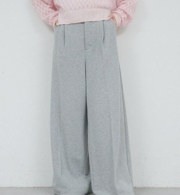  「【HERITANOVUM】 テリータックワイドパンツ」|チノ|グレー