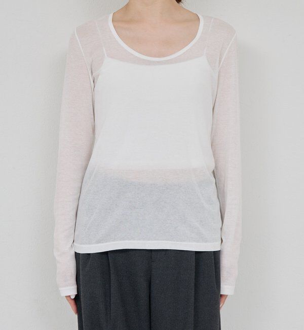  「シアーUネックロンT」|Tシャツ・カットソー|