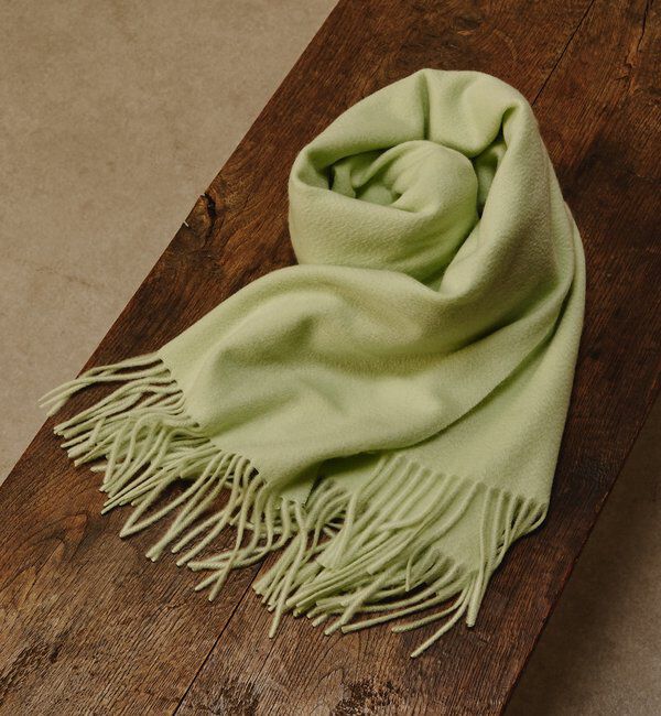  「ベーシックカシミヤストール」|マフラー|ミント