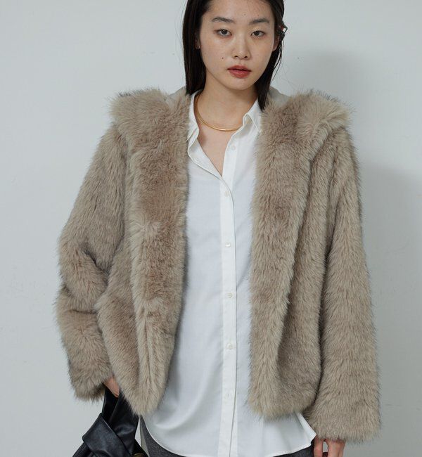  「エコファーフーディーブルゾン」|ブルゾン・スタジャン|