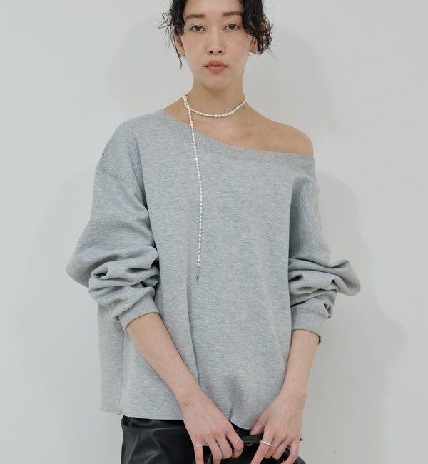  「【新色BR登場！】【大人のスウェット】ボートネックスウェット」|Tシャツ・カットソー|