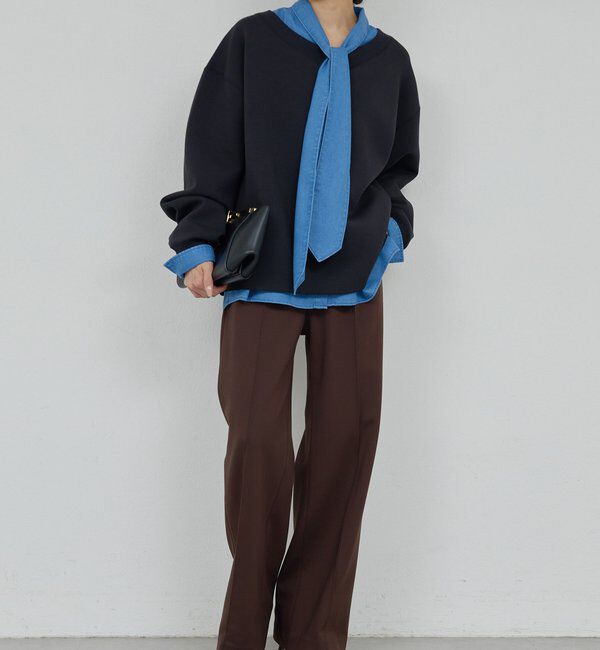  「【新色BR登場！】【大人のスウェット】ボートネックスウェット」|Tシャツ・カットソー|