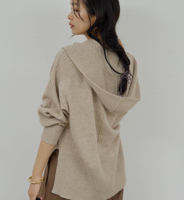  「【脱マンネリニット】【MANAKAコラボ】フードセットニット」|ニット・セーター|