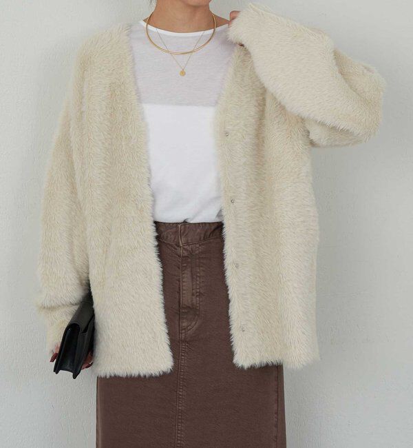  「【2WAY】フェザーヤーンカーデ」|ニット・セーター|