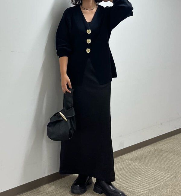  「ビジューVネックカーディガン」|ニット・セーター|