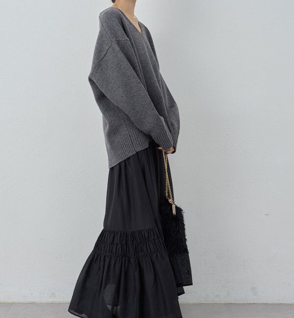  「【冬のお助けニット】メリノウールVニット」|ニット・セーター|