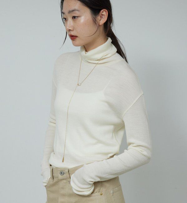  「【新色を加えてリバイバル】リブタートルカットソー」|Tシャツ・カットソー|