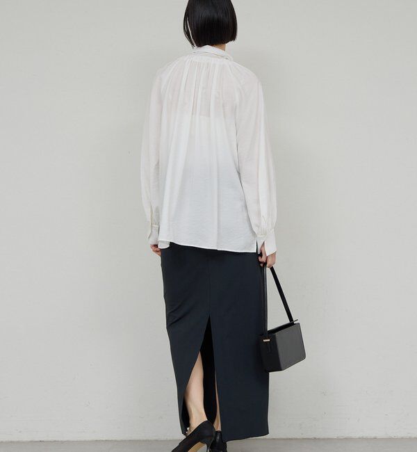  「【上品&times;華やか】【2way】ギャザーボウタイブラウス」|シャツ・ブラウス|