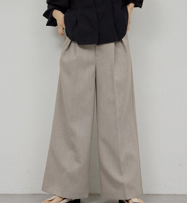  「【セットアップ対応】ダブルクロスワイドパンツ」|チノ|