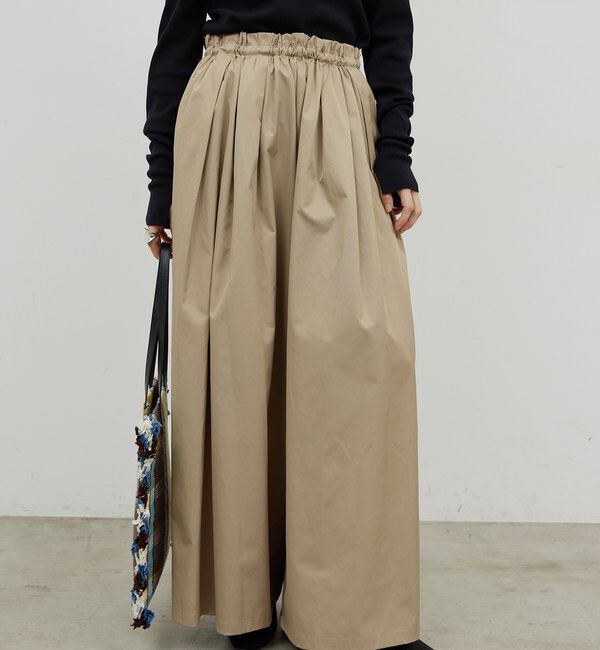  「ギャザーボリュームパンツ」|チノ|