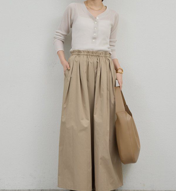  「ギャザーボリュームパンツ」|チノ|