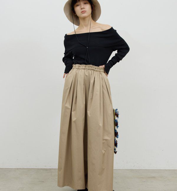  「ギャザーボリュームパンツ」|チノ|