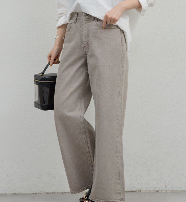  「【手洗い可】ストレートデニム」|デニム|ブラウン