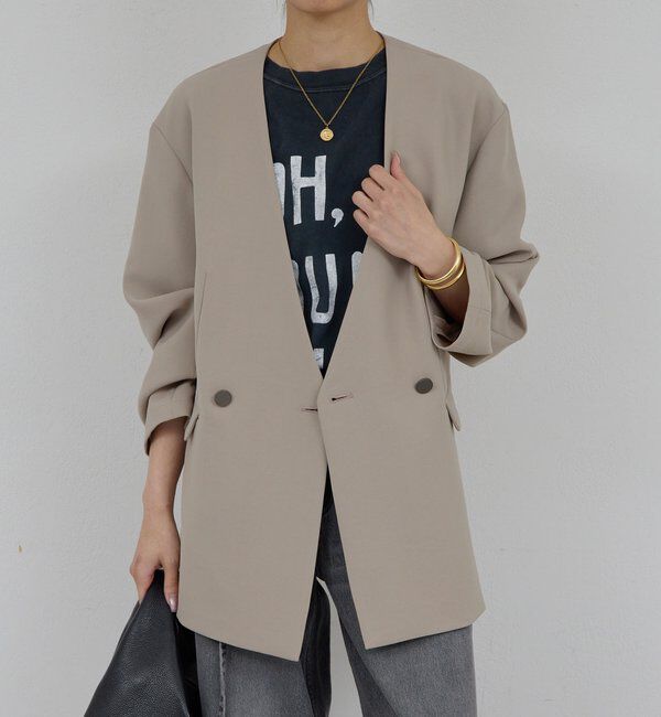  「ジャージーノーカラージャケット」|その他|