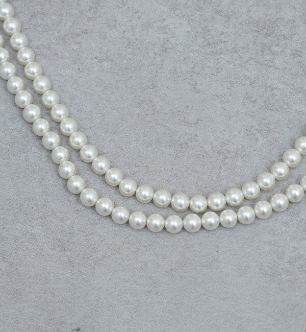  「レイヤードボールロングネックレス」|リング|