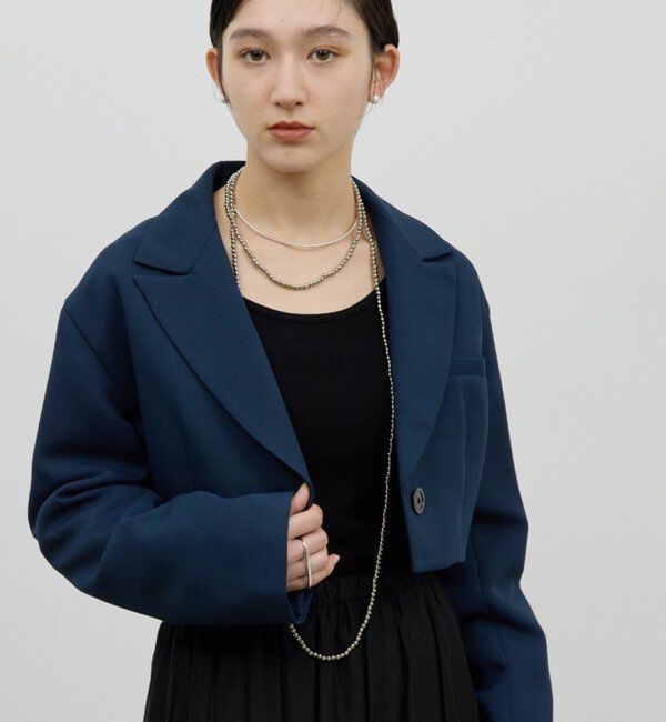  「レイヤードボールロングネックレス」|リング|