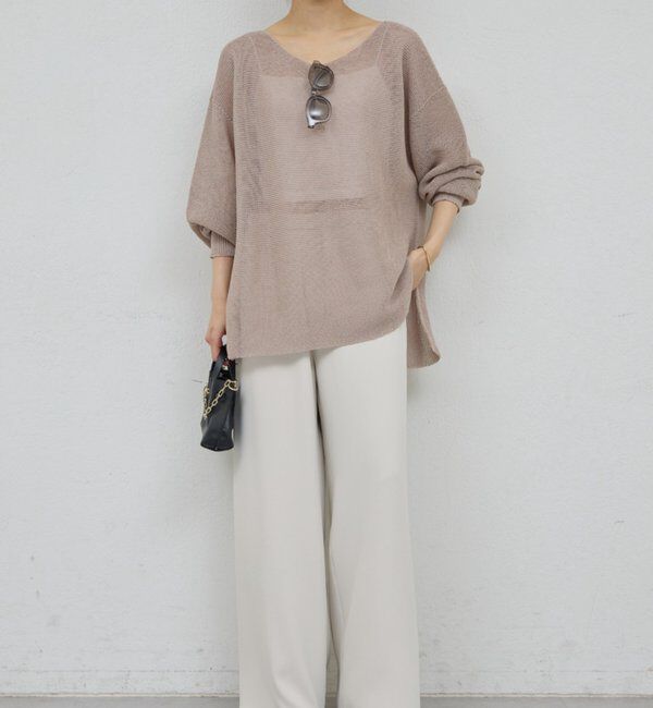  「ペーパーヤーンメッシュニット」|ニット・セーター|