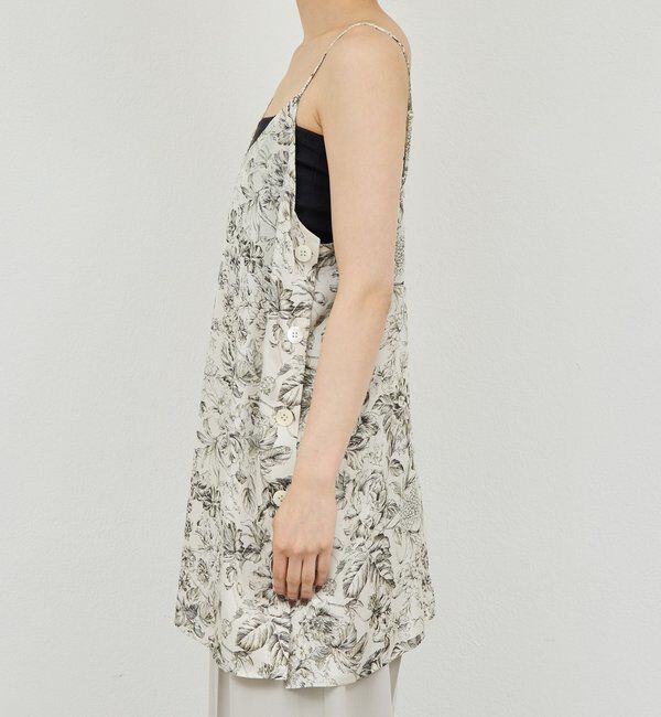  「【セットアップ対応】ボタニカルサテンキャミ」|シャツ・ブラウス|