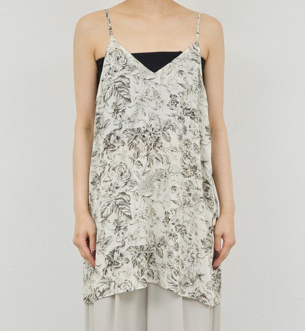  「【セットアップ対応】ボタニカルサテンキャミ」|シャツ・ブラウス|