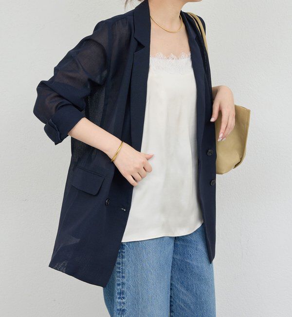  「【WEB限定】【サイズ展開あり】メッシュジャケット」|テーラードジャケット|