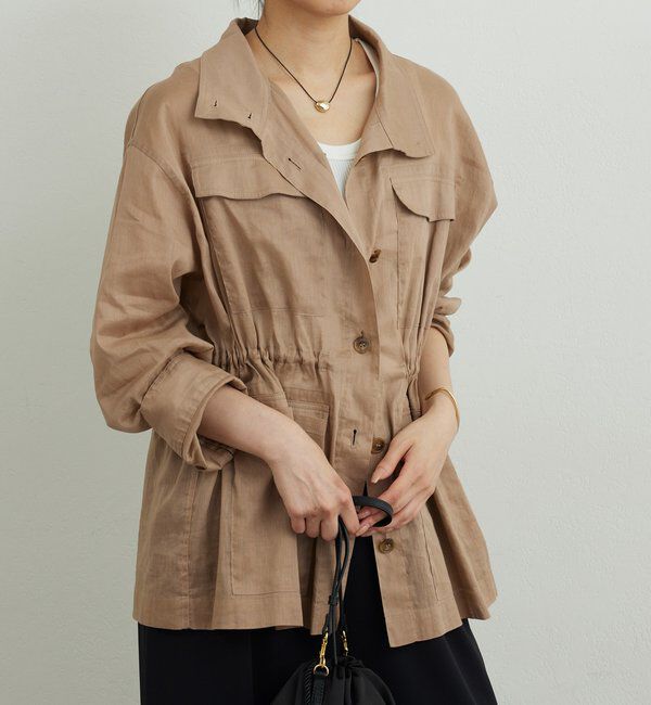  「【WEB限定リバイバル】シアーミリタリージャケット」|その他|ブラウン