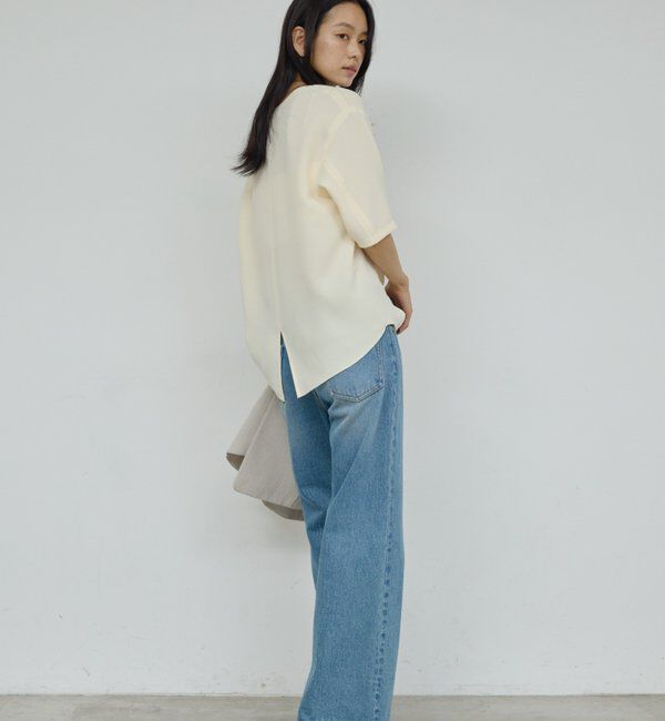  「バックスリットハーフスリーブブラウス」|シャツ・ブラウス|