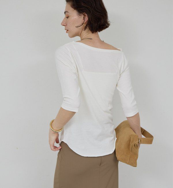  「【2WAY】ハーフスリーブカットソー」|Tシャツ・カットソー|