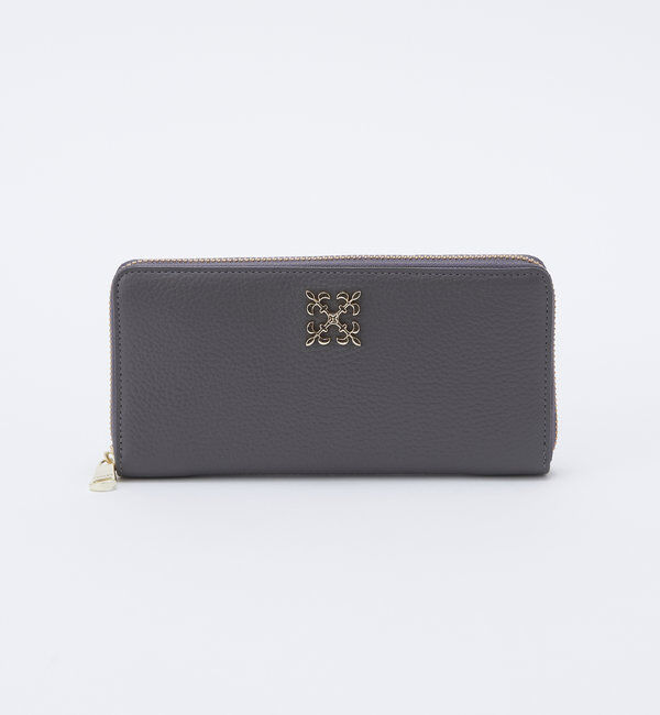  「モノグラムプレートラウンドジップウォレット」|財布|