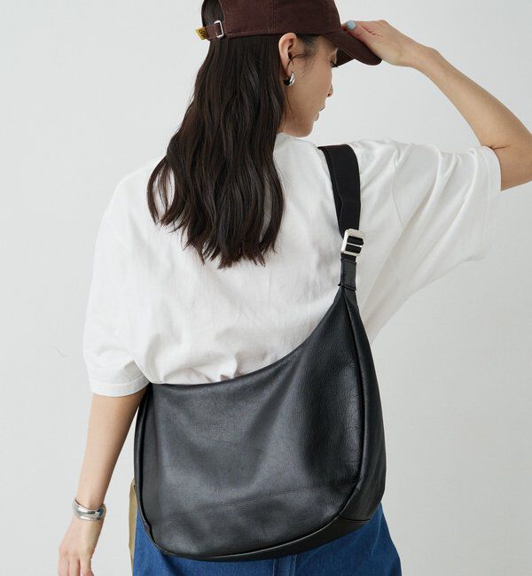  「ソフトレザーラウンドビッグショルダーバッグ」|ショルダー・メッセンジャー|