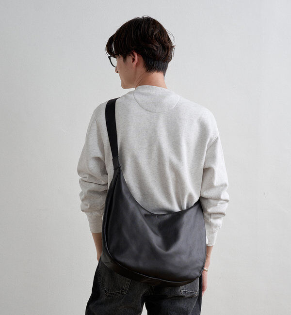  「ソフトレザーラウンドビッグショルダーバッグ」|ショルダー・メッセンジャー|