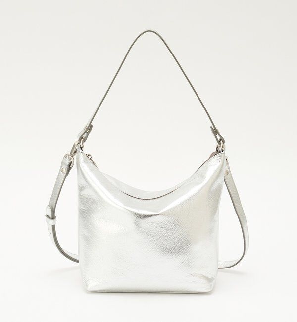  「ソフトレザーシンプルショルダーバッグ［silver］」|ショルダー・メッセンジャー|