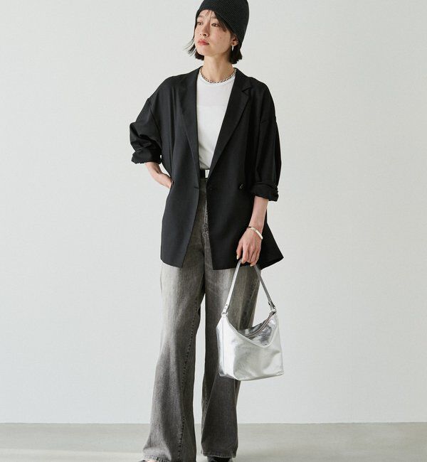  「ソフトレザーシンプルショルダーバッグ［silver］」|ショルダー・メッセンジャー|