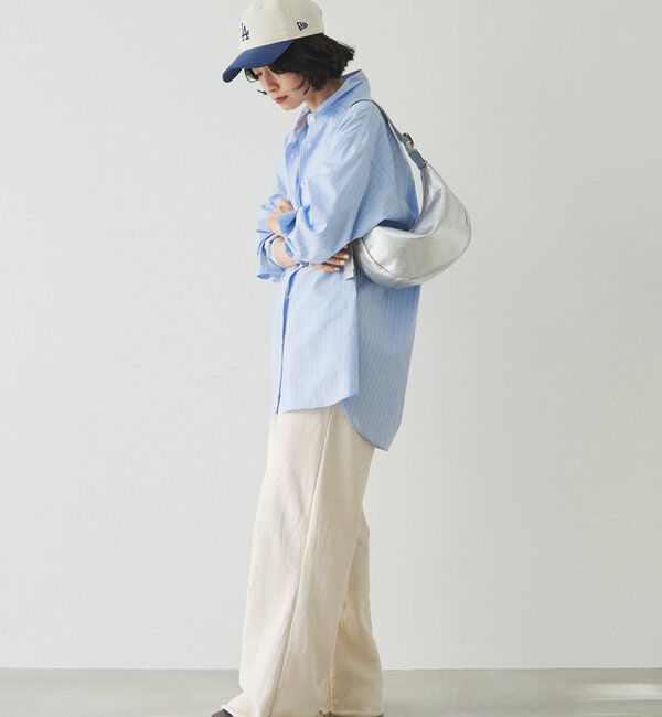  「ソフトレザーラウンドショルダーバッグ［silver］」|ショルダー・メッセンジャー|