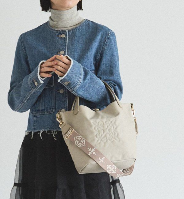  「コーデュラナイロン2WAYタウントートバッグ」|トートバッグ|グレージュ