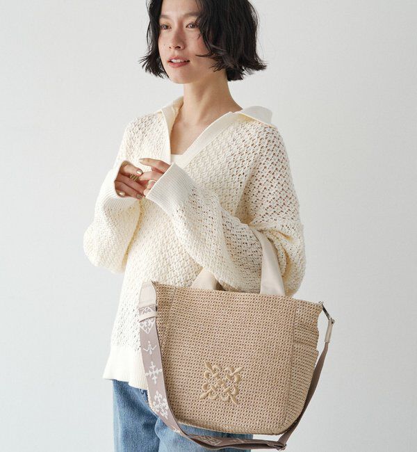  「ナイロンラフィア2WAYトートバッグ」|トートバッグ|